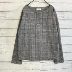 BEAUTY&YOUTH チェック トップス 黒×グレー 長袖 M相当