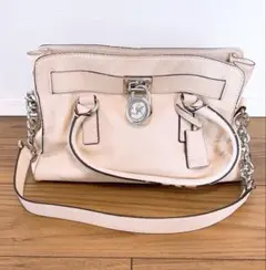 マイケルコース ベージュ ハンドバッグ ショルダー付き