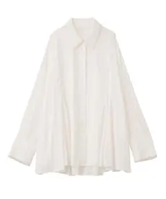 新品タグ付き ココディール パールモチーフペプラムシャツ ホワイト 25AW