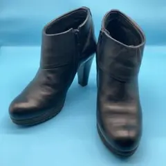 【美品】カレンリップスKaren Lippsブーツ24.0cm レディース黒本革