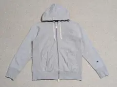 チャンピオン スエットパーカー リバースウィーブ ジップアップ霜降グレー米国古着