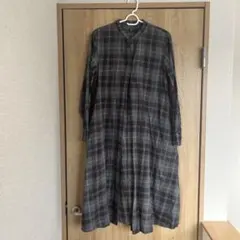 シャツワンピース 長袖 チェック