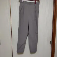 グローバルワーク　ウツクシルエットテーパードパンツDRY　グレイッシュモカ