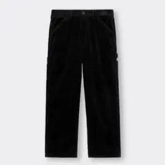 GU　コーデュロイペインターパンツ　ブラック　黒　S