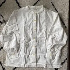 studio CLIP ホワイト ボタン付きシャツ　フリーサイズ