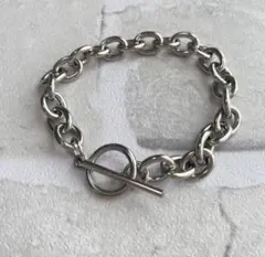 シルバーアクセ　マンテルブレスレット　17cm ペア　ユニセックス　シンプル　f