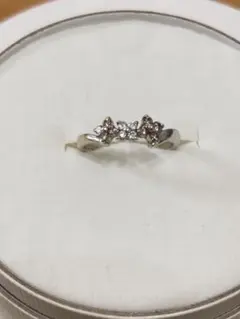 【K18】組曲 WG ダイヤモンド 0.13ct ピンキーリング 1号のサムネイル
