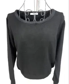 Te chichi テチチ　長袖ニット　ブラック