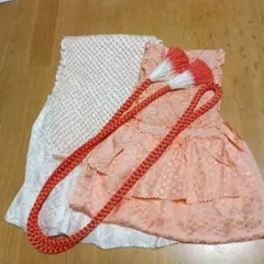 オレンジ色の帯揚げと帯締め3点