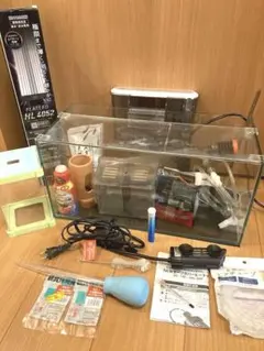 GEX ガラス水槽スリムフィルターM LED照明　ヒートナビ　セット　まとめてのサムネイル