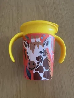 マンチキン ハンドル付き ミラクルカップ キリン柄 トレーニングコップ