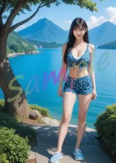 GP118 【1点物】 A4ポスター AI 写真 リアル 美女 グラビア 彼女