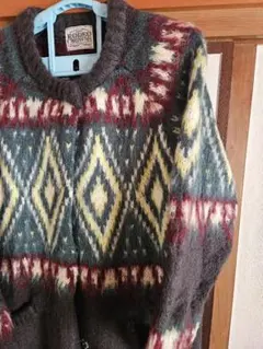 RODEO CROWNS 幾何学模様 カーディガン