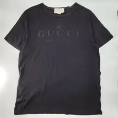 27658✨グッチ センターロゴ Tシャツ Lサイズ コットン ブラックのサムネイル