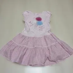 アイスクリームプリント 半袖ワンピース 120cm