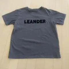 LEANDER ロゴプリント 半袖Tシャツ グレー Mサイズ