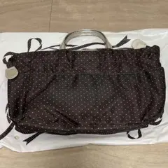 【新品未使用】アテニア ドット柄 バッグインバッグ ミニハンドバッグ ポーチのサムネイル