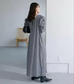 カスタネ2024AW/前後2WAYI2サイズ展開シアーサッカーギャザー