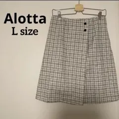 美品★Alotta アロッタ　ラメ　ひざ丈スカート 春　L ウエストゴム