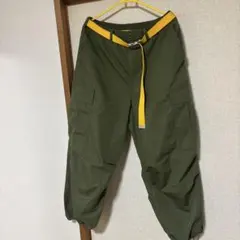 カーゴパンツ オリーブグリーン イエローベルト付き