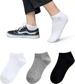 靴下 メンズ 綿 抗菌 防臭 くるぶしソックス 3足セット フリーサイズ