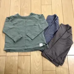 オーガニックコットン 長袖カットソー くすみカラー3色セット