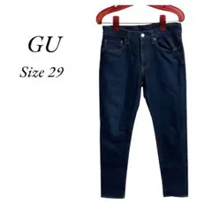 GU ジーユー メンズ デニム ジーンズ 29インチ ダークブルー
