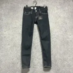 新品　マウジー　moussy デニムパンツ　24 スキニーデニム　ラメ糸