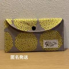 マルチケース　通帳ケース　ハンドメイド　北欧テイスト　サークルフラワー柄