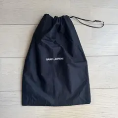 SAINT LAURENT サンローラン 巾着 ロゴ ポーチ 旅行 出張 黒