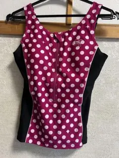 スポーツ用水着 ピンク・ドット柄