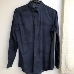 TOMMY HILFIGER　長袖　シャツ　ネイビー　ブルー　メンズ　M