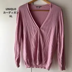 UNIQLO Vネックカーディガン ピンク 長袖のサムネイル
