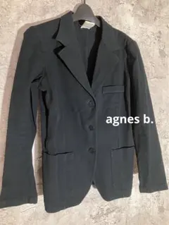 ☘️agnes b. 黒 テーラードジャケット アウター スーツ フランス製