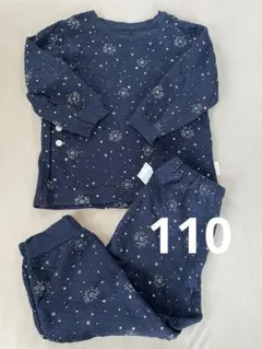 【110㎝】UNIQLO キルトパジャマ 星柄　ネイビー