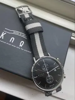 【電池新品美品】knot腕時計39㎜ブラック、シルバー、メンズレディースのサムネイル