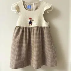 ファミリア　セレモニーワンピース90 ファミリア familiar ワンピース 90 ネイビー 白襟 長袖 女の子