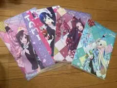 アニメ風キャラクター クリアファイル 4枚セット