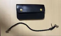 黒羽 トラッカーウォレット クロウ 国産 ハンドメイド 手縫い - メルカリ