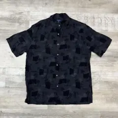 古着 Croft&Barrow 半袖 レーヨン シャツ ブラック Mのサムネイル