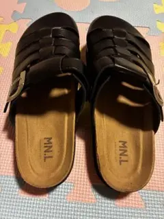 MONO-MART LADY'S ベルトストラップコンフォートグルカサンダル黒