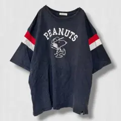 PEANUTS 半袖Tシャツ スヌーピー プリント XL 大きい　男女着用可
