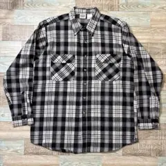 好配色 90s ファイブブラザー ネルシャツ 黒 白 灰 XL TALL