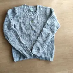 FUBグレー ボタン付きカーディガン 120
