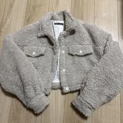 shein アウター　ボアアウター　ショート丈アウター