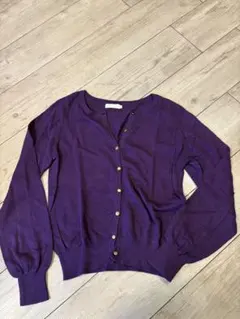 earth 紫 カーディガン 長袖