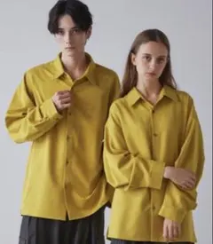 【完売品】バルーン袖ルーズレギュラーカラーシャツ　マスタード
