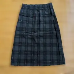 ブラック系チェック タイトロングスカート