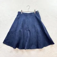 イエナ/38/紺/無地/フレアスカート/デニム/カジュアル/春夏秋/スカート