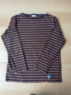 ORCIVAL オレンジネイビー ストライプ 長袖Tシャツ